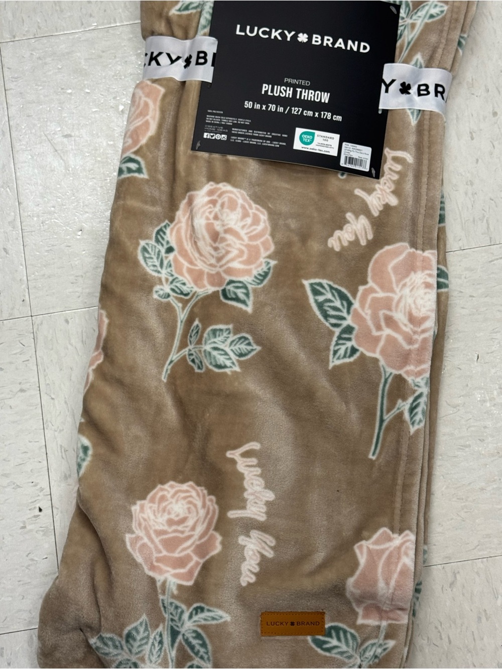 Lucky brand “Lucky you” blanket
